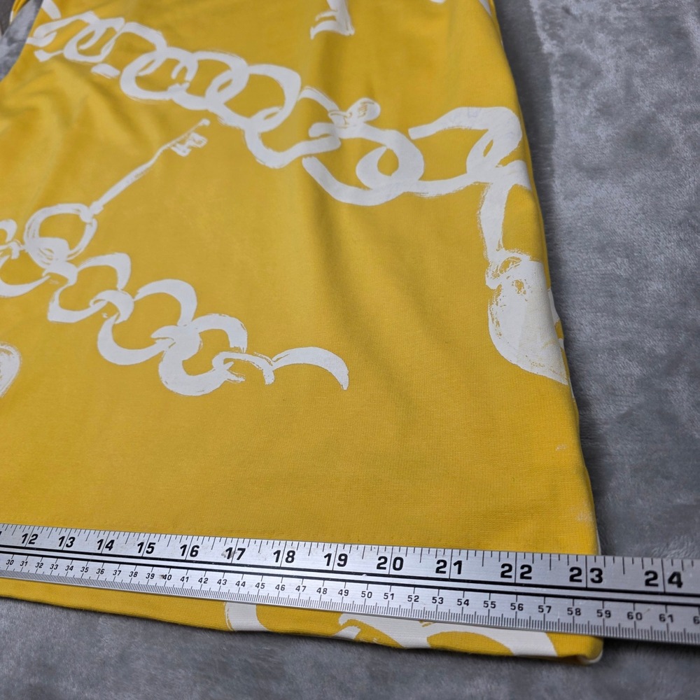 Lilly Pulitzer Yellow & White Chain Print Midi Dress - Picture 11 of 12